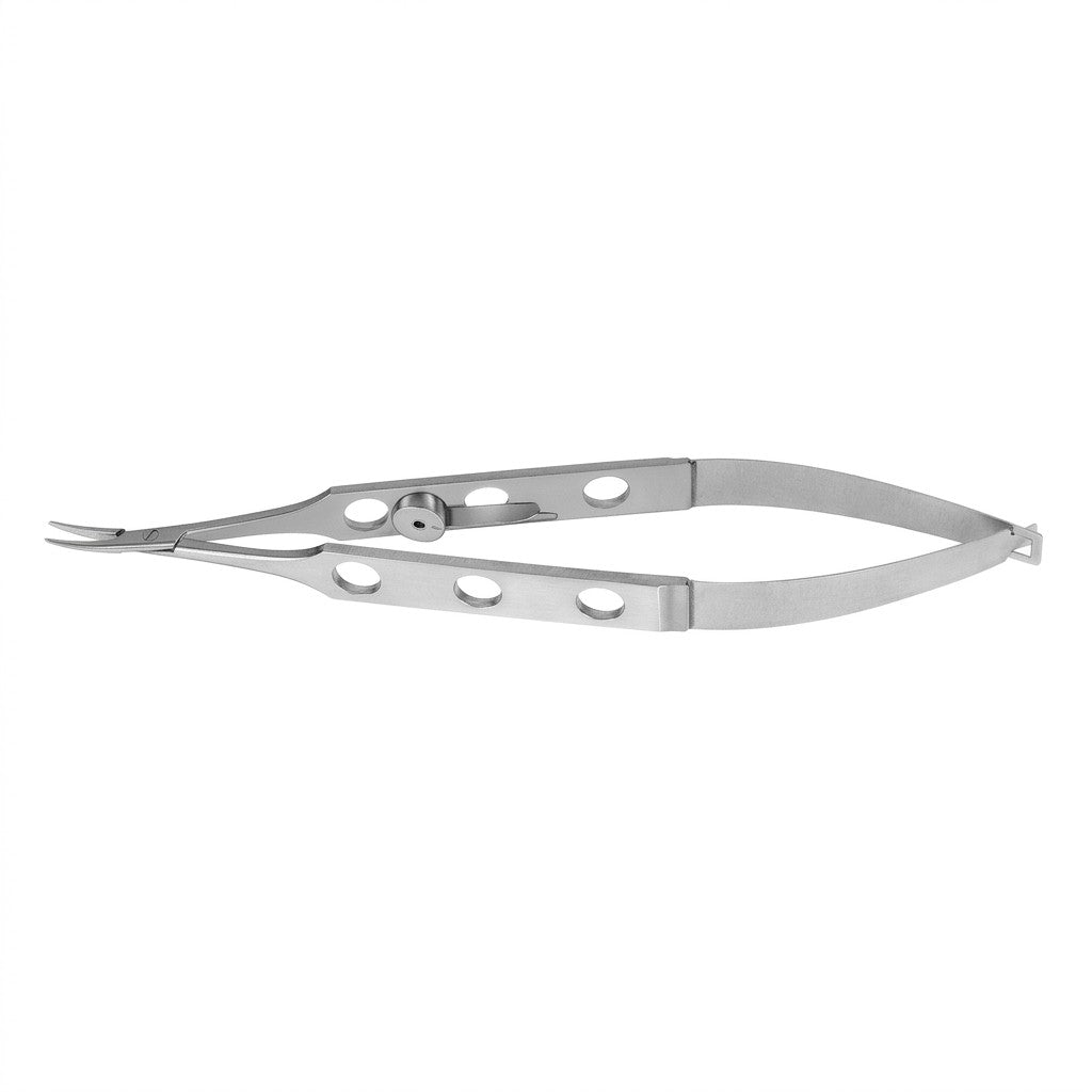 TISCO Lifecare Jaffe Needle Holder Delicate Jaws Curved With Lock – Precision Ophthalmic Microsurgical Instrument
