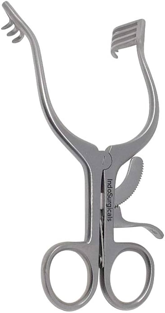 TISCO Lifecare Mastoid Retractor 4" Curved 2x2 – Stainless Steel Surgical Instrument (Autoclavable, Precision Retraction, ENT & Neurosurgical Use)