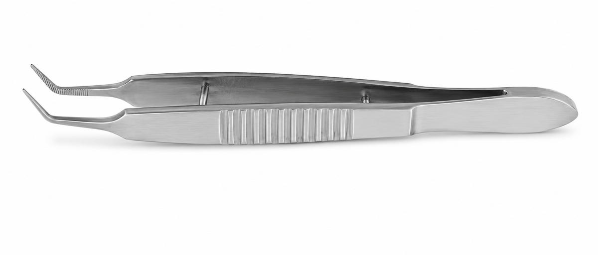 TISCO Lifecare McPherson Forceps Delicate 11mm Angled – Precision Microsurgical Instrument
