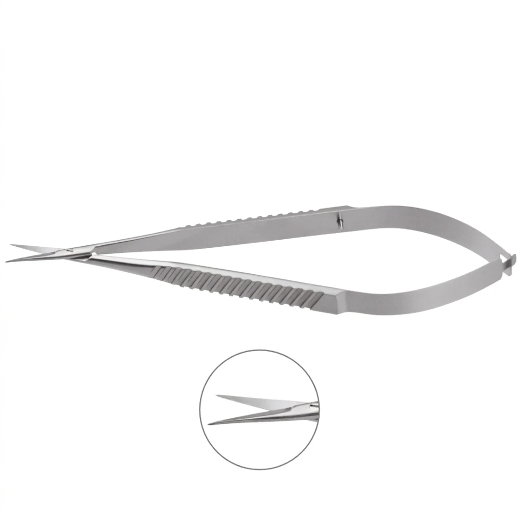 Tisco Lifecare Micro Scissor, Spring Action Straight 15cm/6" (Flat Pattern) – Precision Stainless Steel Surgical Instrument