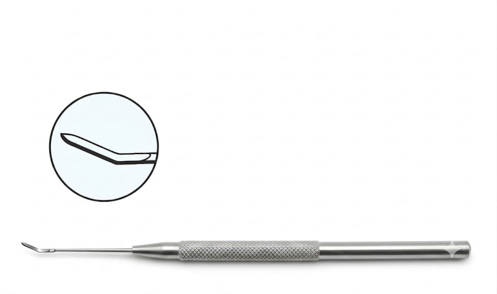 TISCO Lifecare Membrane Peelar Spatula Hook Pointed Tip Stainless Steel Ophthalmic Surgical Instrument