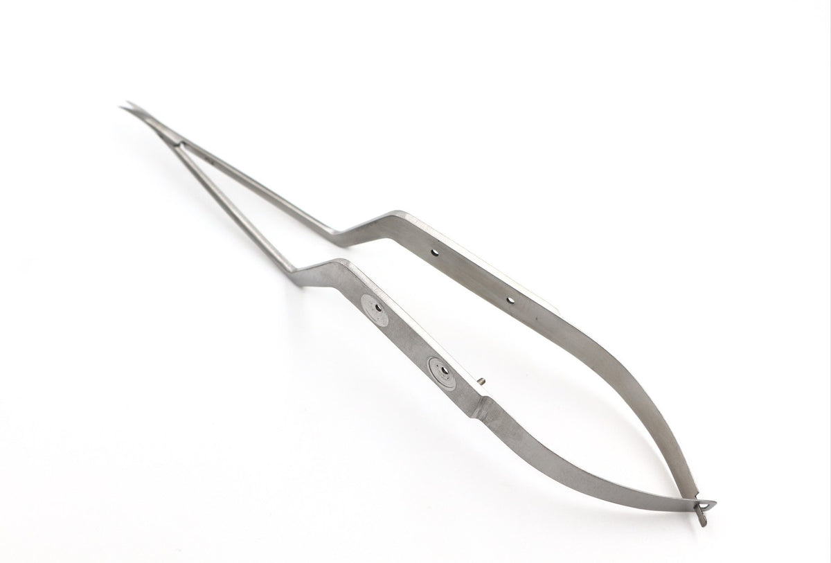 TISCO Lifecare Micro Bayonet Scissor Spring Action Curved 9 Inch – Precision Stainless Steel Surgical Instrument for Microsurgery