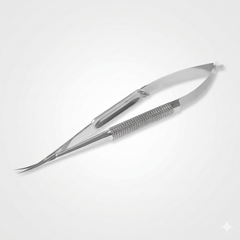 TISCO Lifecare Micro Scissor Spring Action Curved 6" (Round Pattern) – Surgical Stainless Steel Precision Instrument
