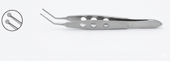 TISCO Lifecare Ring Tip Forceps Long Model Angled – Precision Ophthalmic Surgical Instrument