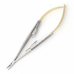 TISCO LIFECARE Castroviejo-Barraquer Needle Holder with Lock & Tungsten Carbide (T.C.) – Straight & Curved (Round) 5″–9″