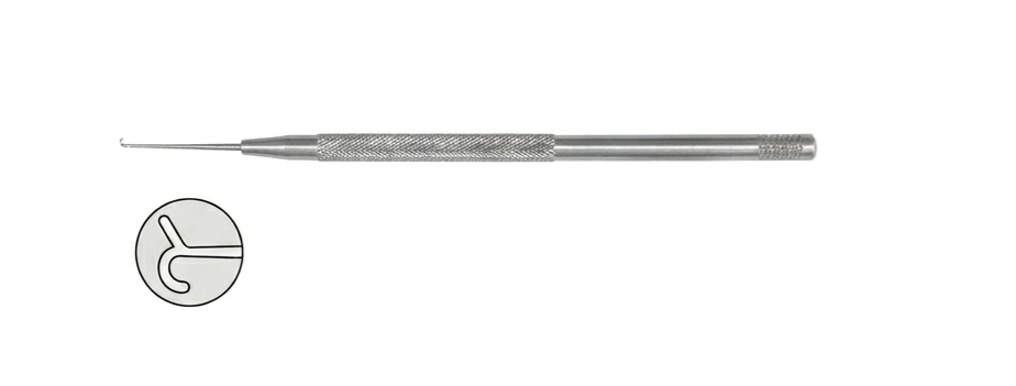TISCO Lifecare Rentsch "Boat Hook" Lens Manipulator Stainless Steel Ophthalmic Surgical Instrument