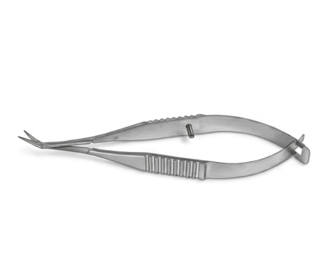 TISCO Lifecare Vannas Scissors Sharp Tip Angled To Side Stainless Steel Ophthalmic Surgical Instrument