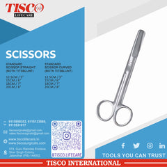 TISCO Lifecare Standard Scissor Straight (Both Tips Blunt)