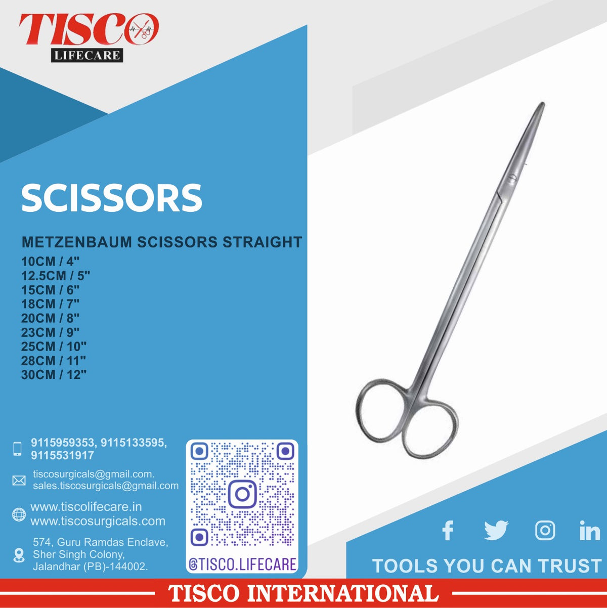 TISCO Lifecare Metzenbaum Scissor Straight