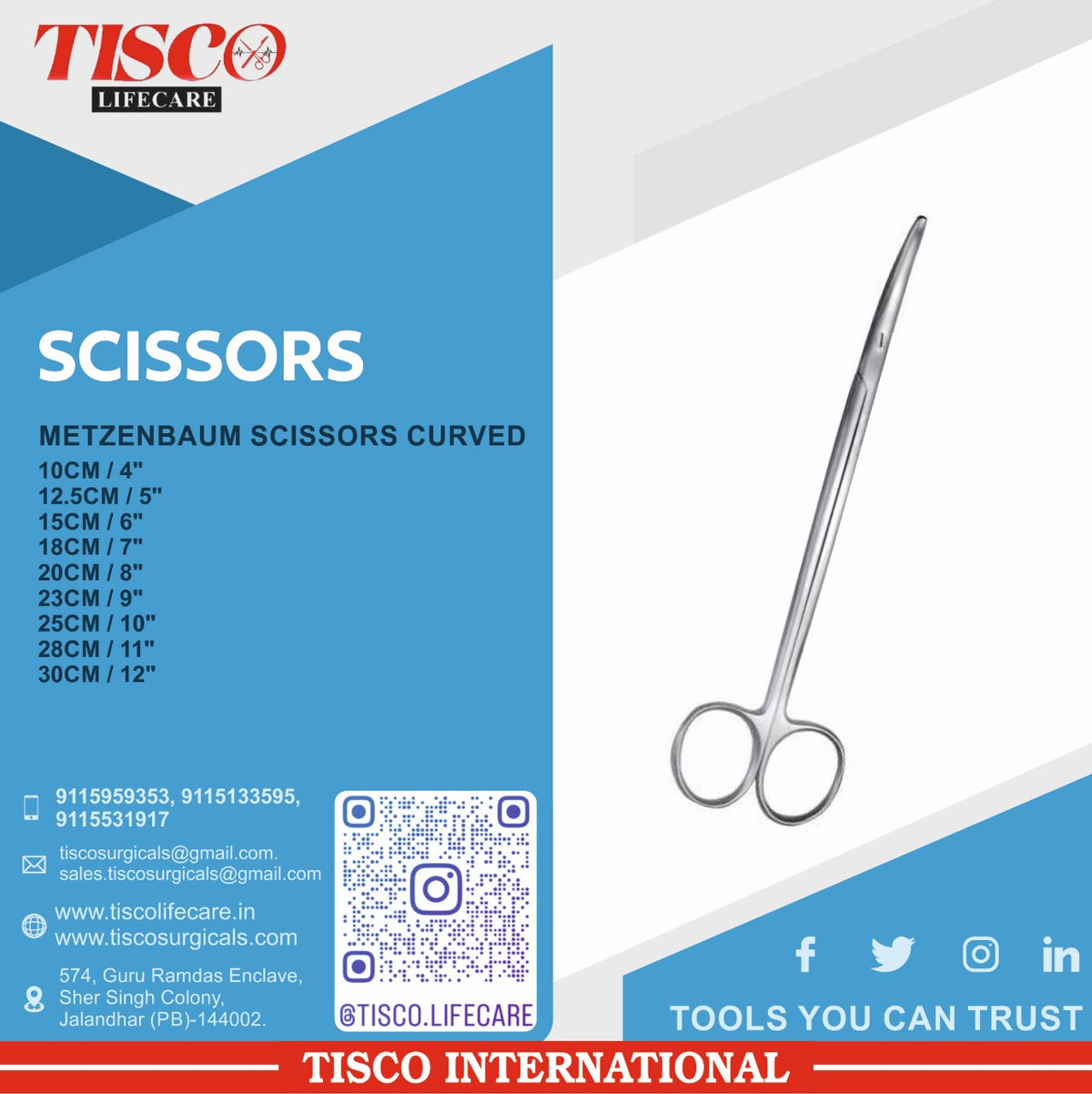 TISCO Lifecare Metzenbaum Scissor Curved