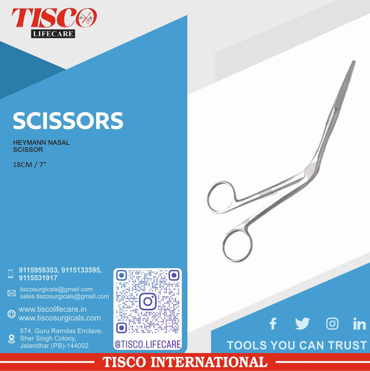 TISCO Lifecare Heymann Nasal Scissor