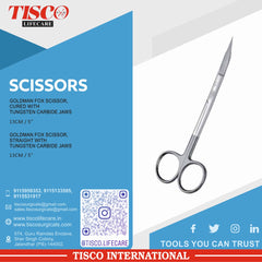 TISCO Lifecare Goldman Fox Scissor With Tungsten Carbide Jaws