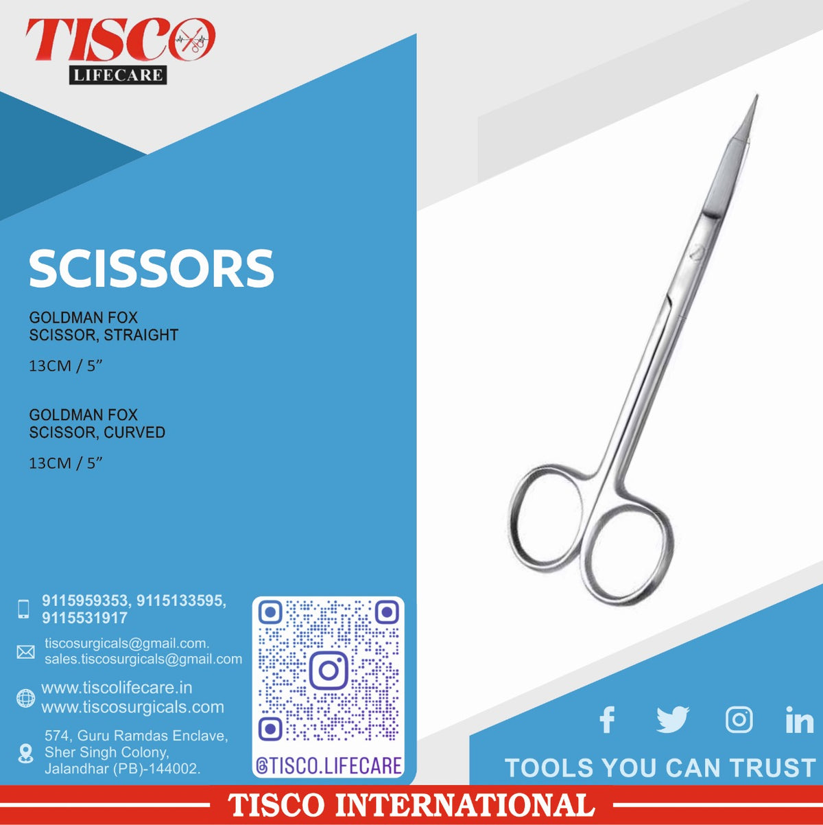 TISCO Lifecare Goldman Fox Scissor
