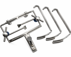 TISCO Lifecare Dingmann Mouth Gag with 3 Tongue Depressors Stainless Steel Surgical ENT Instrument