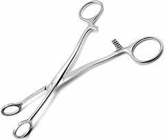 TISCO Lifecare Collin Tongue Holding Forceps 8 Inch Stainless Steel Surgical Instrument