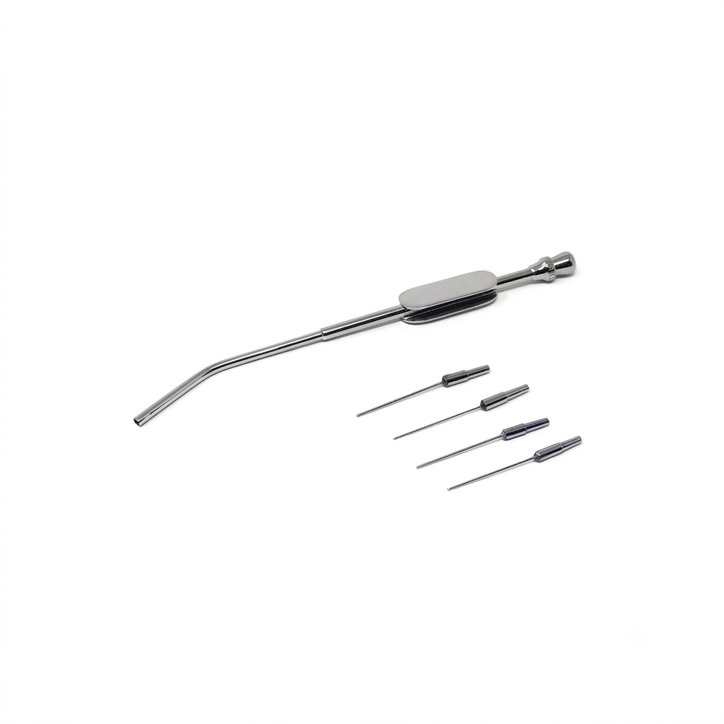 TISCO Lifecare Zolner Microsuction Handle with 3 Tips Stainless Steel Surgical Instrument